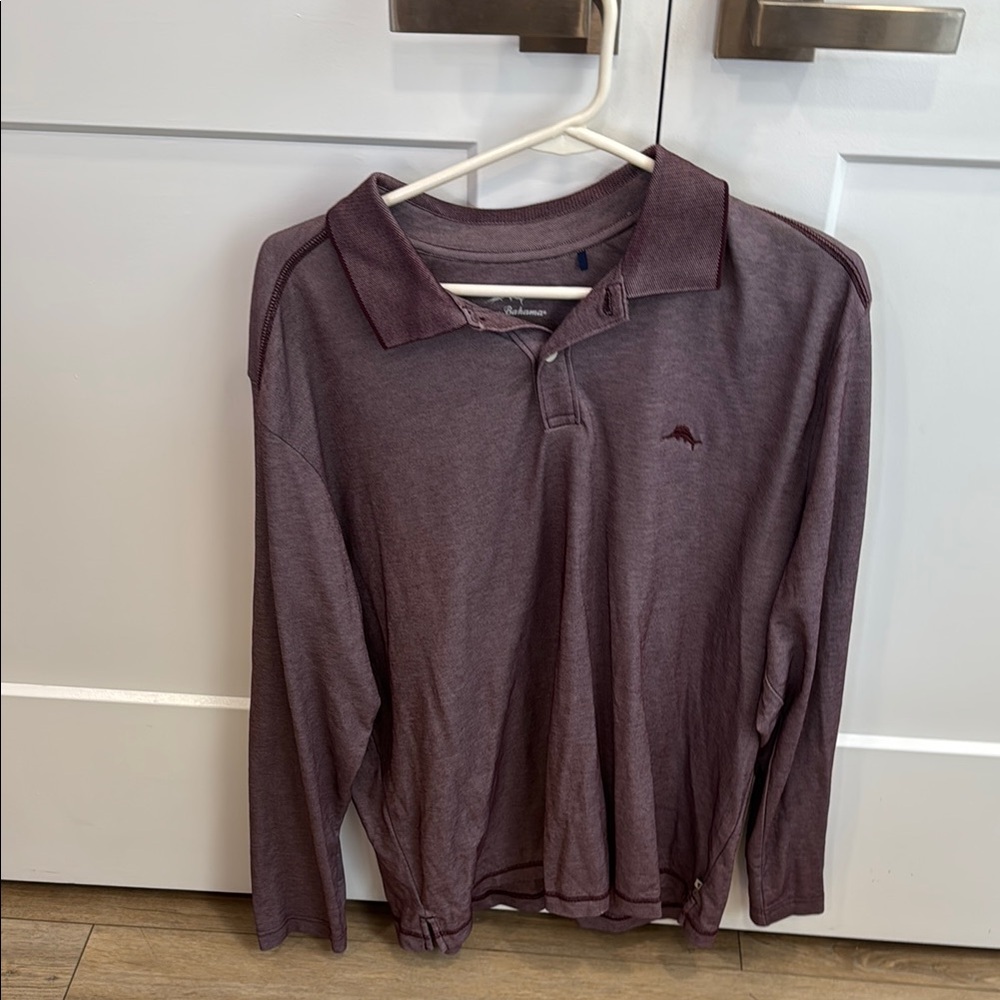 Purple Polo Shirt with Collar and Logo